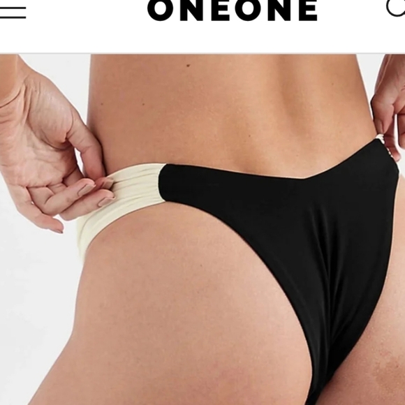 Nwt OneOne Coco Black & White Scupting Supermodel Bikini Set S Xs - Picture 7 of 9